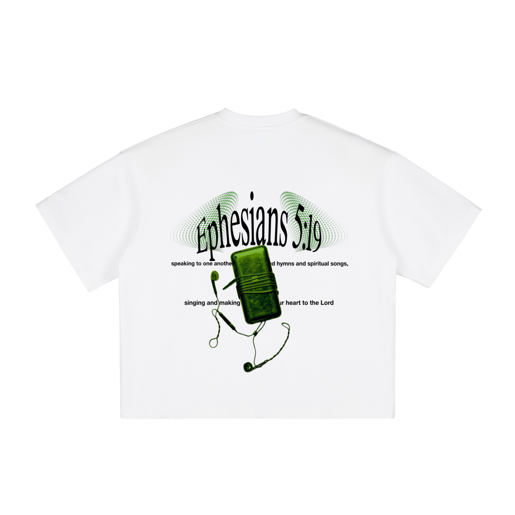 GREEN EPHESIANS 5 CROPPED TEE